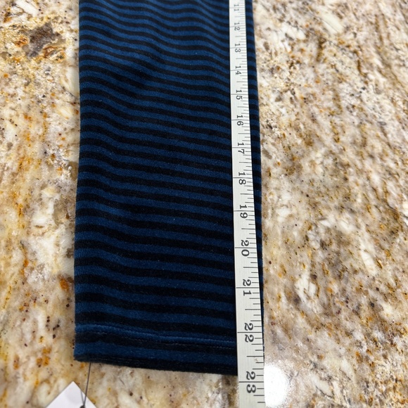 LOOK! Price Drop! T by Talbots NWT blue/bl striped velour top-cowl neck size X - Picture 13 of 15